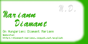 mariann diamant business card